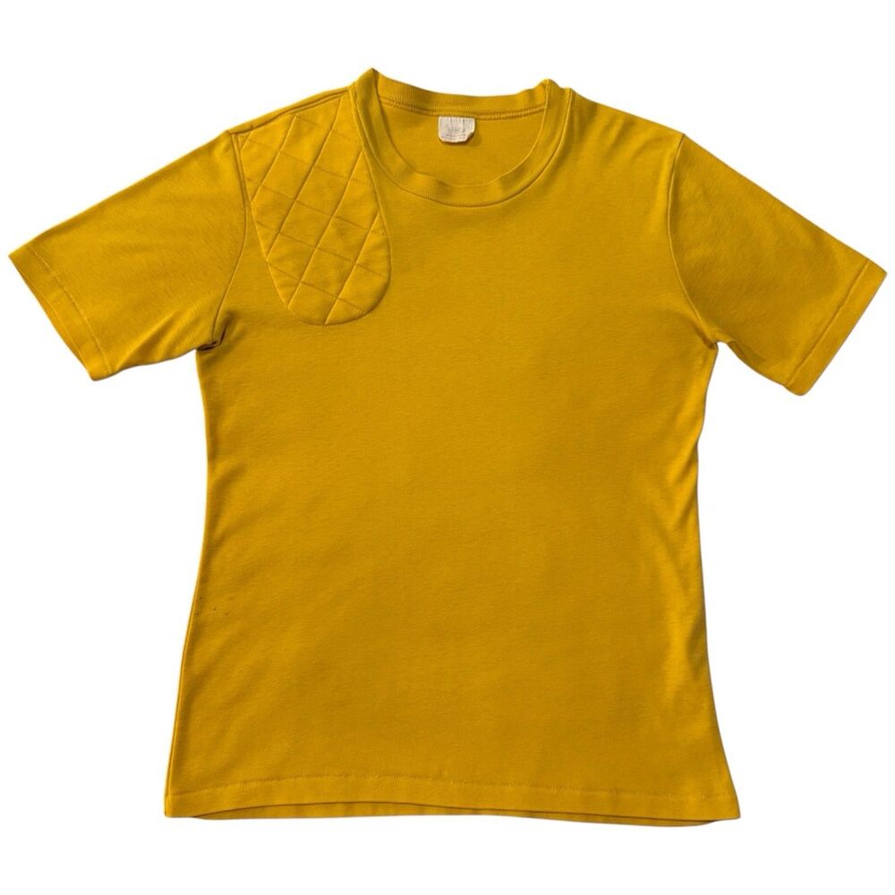 Vintage 70s Shooting T‑Shirt Parker’s Gun Repair Yellow Single Stitch Padded M